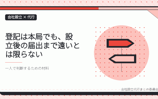 青森の会社設立、登記は本局でも届出は地元でできる｜代行に頼む範囲を一人で決めるための整理