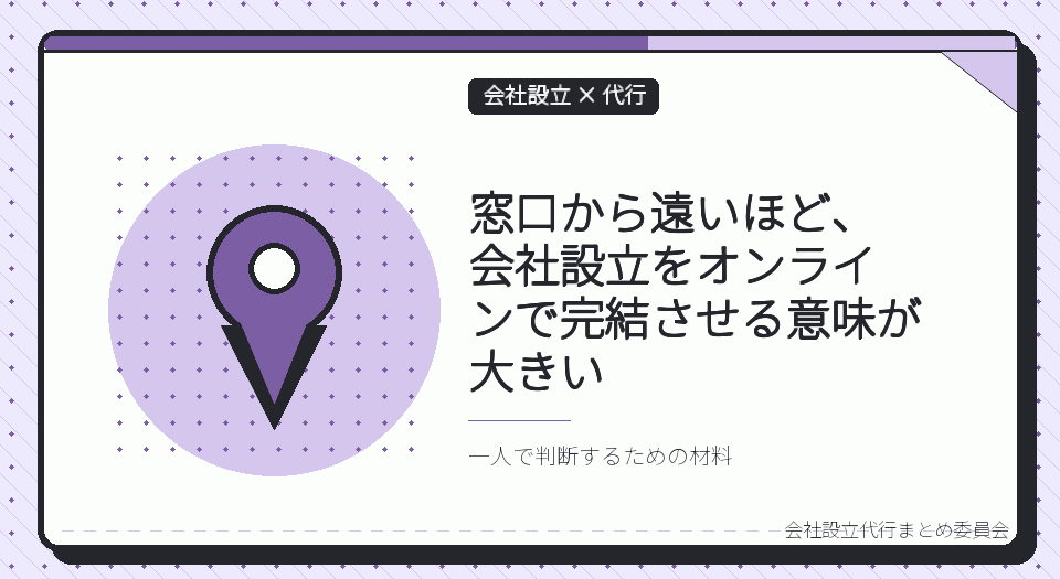 福岡の一人社長は、会社設立の代行をオンラインで完結できる｜筑後・京築から窓口まで出向かなくていい理由