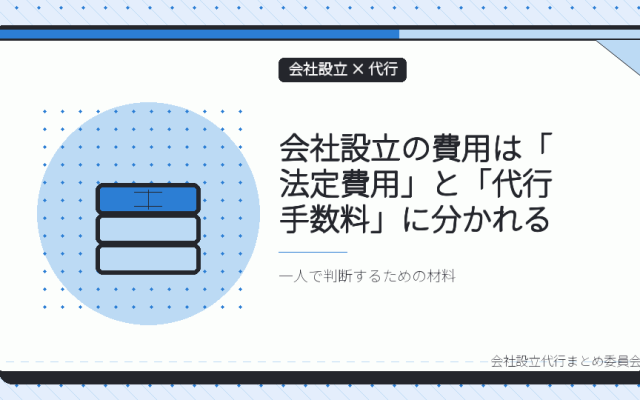 会社設立の代行費用は結局いくらか|一人で見積書を読み解くための内訳