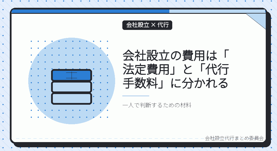 会社設立の代行費用は結局いくらか|一人で見積書を読み解くための内訳