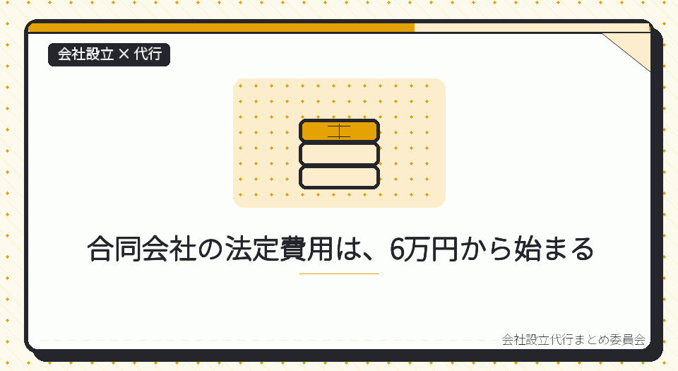 合同会社なら会社設立の代行はどこまで安くなるか|一人でつくる最小構成